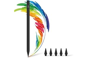 BQSS Stylet pour iPad 2018-2025, avec Recharge Rapide, Précision au Pixel Près & Sensible à l'inclinaison & Rejet de la Paume, pour iPad 11/10/9/8/7/6, Pro 11"/12.9"/13" M4, Mini 6/5, Air 5/4/3/M2