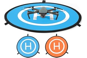 VEIKEN Pista de Aterrizaje 55cm, Helipuerto, Landing Pad Para Drone Compatible con DJI Mini 3 Pro, Mavic 2 Phantom Autel Nano Holy Stone FPV Pista Despegue drone Helicóptero RC