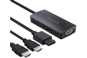 CAMWAY N64 To HDMI Converter Adapter,HD Link Cable for N64, Plug and Play, Support 1080P/720P for N64/GameCube/SNES, SNES To HDMI Cable, GameCube To HDMI