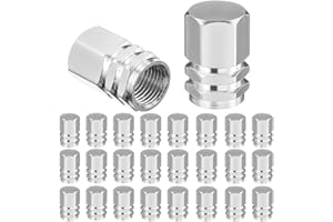 EUPHHONYCS 24 PCS Car Tire Valve Stem Cap, Car Tyre Valve Dust Caps, Hexagon Shape Design Tire Valve Stem Caps, Leak-Proof Air Caps Cover, Aluminum Alloy Car Tire Cap Universal for Truck, Suv, Bicycle