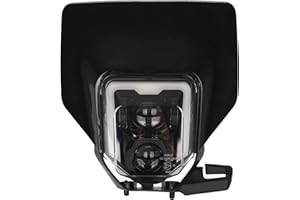 JFG RACING Faro Anteriore Moto,Mascherina Faro per FE250 FE350 FE450 FE501 FE501S TE250i TE300i 2017-2022 Pit Dirt Bike Enduro Motocross Supermoto-Nero