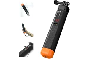 VIDIFY Floating Hand Grip for GoPro, Waterproof Floaty Handle for Hero 13 12/11/10 Action Cameras, Snorkelling Underwater Diving Selfie Pole With Built In Bluetooth Remote