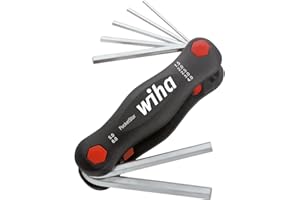 Wiha Multitool PocketStar® Sechskant 7 teilig I Stiftschlüsselset I Längs- und Quergriff I sicher verstaut I Multifunktionswerkzeug (23037)