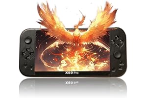 TEMOO X80 Pro Console Portable, 20000 Jeux Classiques, Écran 7 Pouces Console De Jeux Portable, Multi Émulateur Console Jeux Supportant L'expansion De La Carte TF, Batterie Rechargeable 3000mAh