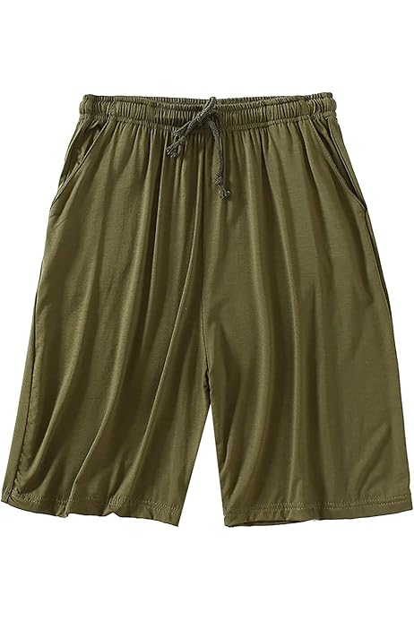 Uniexcosm Schlafshorts Herren - Baumwolle Bermudahose Sommer Kurz Schlafhose