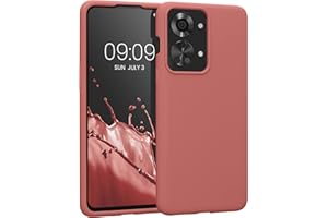 kwmobile Carcasa Compatible con OnePlus Nord 2T 5G Funda - Case TPU y Silicona antigolpes - Apto Carga inalámbrica - Rosa de Invierno