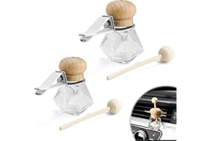 LWLWA 2 Stück Auto Parfüm, Glattes Glas Duft für Auto Diffuser, Auto Entspannen, Auto Diffuser für Ätherische öle, für Auto, Schlafzimmer, Büro und Anderen Räumen Verwendet Werden