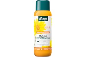 Kneipp Bain de mousse soin aromatique relaxation musculaire – Additif avec extrait précieux d'arnica et huiles essentielles naturelles cabreuva, romarin pinus expérience chauffante 400 ml