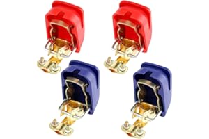 COZTIE 2 Paar Batterieklemmen 12V KFZ Auto Batteriepolklemmen Batterieklemme Schnellklemmen Polklemmen Batterieklemmen Set Boot PKW Autobatterie Klemmen für Auto Motorrad Truck Boot Rot Blau