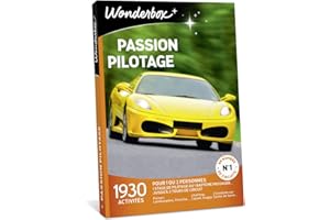 Wonderbox – Coffret cadeau pour homme - PASSION PILOTAGE – 1930 stages de pilotage Ferrari, Lamborghini, Porsche, rallye, karting, drift moto pour 1 à 3 personnes Multicolore Taille Unique