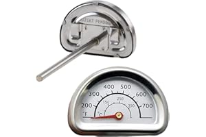 NHQZ 1 Pièces Thermometre Four Compatible avec Omnia Thermometre Cuisine en Acier Inoxydable avec Sonde Thermomètres pour Barbecue Fumoir Gril Casseroles Faitouts Mesure de 0 °C à 400 °C