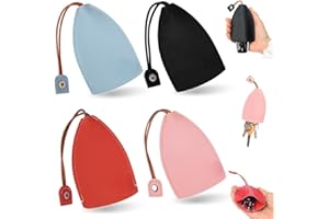 ZKSXOA 4 Piezas de Juego Bolso de Cuero para Llaves - Caso Lindo de la Llave extraíble - Adorable Funda extraíble para Llaves de Cuero con Dibujos Animados para Coche
