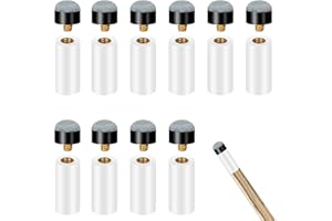 SOGHO 10 Stück Billard Queue Spitzen,12mm,Billard Zubehör,Queue Spitzen,Graue Ersatzspitzen,Billard Queue Zubehör Set Für Billardstöcke Snooker Pool Queues