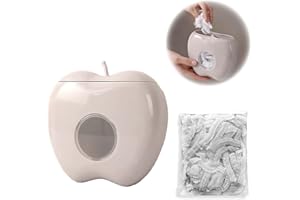 Viilich Aufbewahrungsbox für Frischhaltefolie mit 100 Stück Frischhaltebeutel, Küchenfolien Organizer, Lebensmittel Folienspender Wandmontierte Aufbewahrungsbox(Grau)