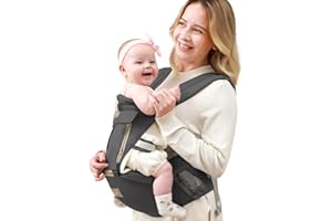 GROWNSY porte bebe, 6-en-1 Physiologique Porte Bébé Naissance avec Support Ergonomique, Porte-Bébé Ajustable, Pour Nouveaux Nés Et Bébés de 3 à 15 kg