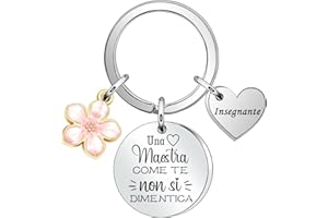 Boxasd Portachiavi Regalo Portachiavi Maestro Insegnante Maestra fine Anno Regalo Idee Regalo per insegnante Professoressa, Regali dagli Studenti agli Insegnanti Regalo di Gratitudine