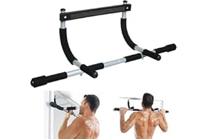 DUFFY Pull Up Bar and Chin Up Bar Door-way Upper Body Trainer, No Drilling or Screws| Arms Back and Core Strength Training Home Pull-Up Bars Indoor Multifunctional