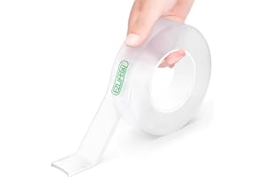 EZlifego Doppelseitiges Klebeband Extra Stark, Transparent Nano Tape, Abnehmbar Wänden Klebestreifen, Klebriges Posterband zur Dekoration, Poster Strips Klebepads, Double Sided Tape - 5 meter