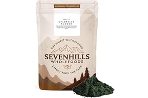 ‎SEVENHILLS WHOLEFOODS Sevenhills Wholefoods Chlorella Pulver Bio 500g, Gebrochene Zellwand, Natürliche Körperentgiftung, detox, photosynthesis