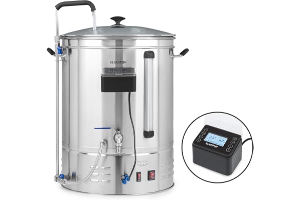 KLARSTEIN Brauheld Pro cuve, système de brassage de bière, 70 litres, 100-3300 W, MemoryBrew: 11 étapes programmables, minuterie, 30-100 ° C, circulation anti-brûlure, acier inoxydable