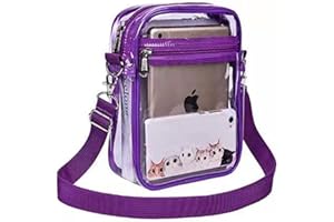 YingStar Women Clear Crossbody Bag Small Transparent Shoulder Bag See Through Stadium Approved Bag Waterproof Sling Side Bag Clear Concert Travel Festival Sports Events Bag Unisex Cross Body Handbags