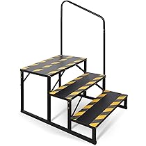 Wohnmobil Treppe 2-stufig - Tritthocker Mit Handlauf | 300kg Tragkraft Rutschfest