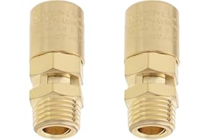 LT Easiyl Valvola Di Sicurezza Per Compressore D'aria In Ottone Da 2 Pezzi Interruttore Automatico Per Apertura D'aria 11 Bar Limitatore Di Pressione 1/4" BSP Maschio Adatto Per Uso Industriale