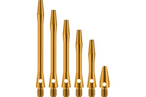 DESIGNA DARTS Ejes de dardos de metal | 5 juegos de tallos metálicos de aluminio anodizado, varios tamaños y colores