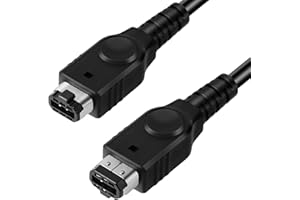 AXFEE GBA SP Link Cable, 2 Player Game Link Lead Adapter, Portable 2-Players link-cable Connect Cord Compatible with Nintendo Gameboy Advance/GBA SP (Black)