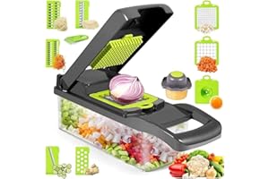 GNCHome Cortador de Verduras Manual 15 en 1 | Mandolina de Cocina Profesional | Multifuncional Picador de Verduras | Rallador de Verduras con Separador de Huevos | Cortador de Verduras