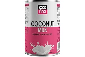 Cocofina Organic Coconut Milk Original Gluten Free Unsweetened Dairy Free BPA Free Can No Xanthan Gum or Additives Just 76% Coconut & Water Keto Diet Friendly 400ml – (Pack of 6)