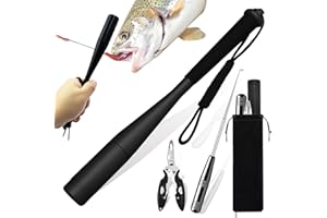 YUJUVI Pesca Accessori Set 3PCS Ammazza Pesci in Alluminio Bastone per Pescare Mazza da Pesca in Alluminio Slamatore Pesca Fishing Tool Set