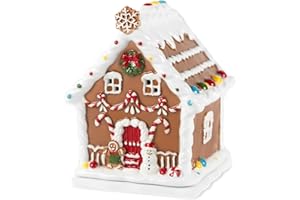 SNOWSEN Weihnachts Duftlampe Für Wachs, Elektrischer Lebkuchenhaus-Duftwachsbrenner, Aromalampe Für Duftwachs, Ölbrenner Geschenk für Weihnachten