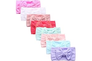 COUXILY Baby bandeau Super extensible turban Headwrap noués pour les bambins et les enfants infantiles,3 mois à 10 ans,Multicolore-E07