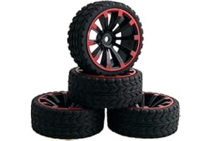 powerday Rubber Tires Rally Tyre Racing On-Road Wheel 12mm Hex for HSP HPI RC 1:10 Car