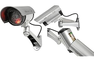 ShaniTech Dummy Bullet CCTV Security Camera with Flashing LED Indoor Outdoor Fake Camera