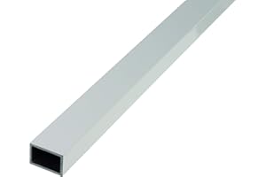 ALBERTS Aluminium Rectangular Tube, Silver, 1000mm x 50mm x 20mm, 2.0mm Thick, 1pc