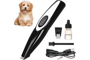 FOONEE Tagliacapelli elettrico per animali domestici ricaricabile USB, senza fili, piccolo tagliacapelli per cani gatti zampa orecchie occhi viso cura dei capelli