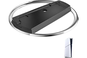 JRILUO Vertikaler Standfuß Kompatibel mit PS5 Slim, Vertikal Ständer Aus ABS Edelstahl, Spielekonsolen Zubehör Bietet Stabilität und Wärmeableitung Stand, Ultradünner Spielekonsolen Sockel （Schwarz）