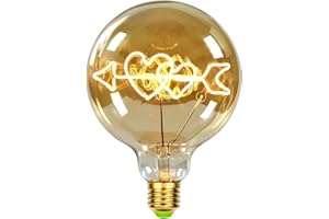 Tianfan Bombillas LED vintage de 4 W, regulables, decorativas, 220/240 V, E27, lámpara de mesa (flecha de Cupido)