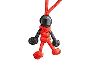 Tonsee Accessoire Motorradfahrer Minifigur hängende Kette Regenschirm Seil Weben Schlüsselanhänger kreative Persönlichkeit Motorradhelm Schlüssel Zubehör Polizei Schlüsselanhänger