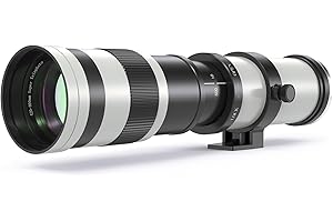 LIGHTDOW (Upgrade) EF/EF-S 420-800mm F/8.3 Telephoto Zoom Lens - Manual DSLR Cameras Lenses for Canon EOS Rebel T8i/T7i/T7/T6s/T6i/T6/T5i/T5/T4i/T3i/T3/T2i/T1i/250D/750D/760D/1200D/1300D/2000D/4000D/6D/5D