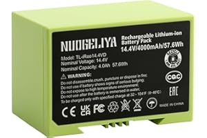 NUOGELIYA Ricambio per i7 batteria agli ioni di litio per iRobot Roomba 7150 7550 3150 3550 4150 4552 i4 i4+ i3 i3+ i7158 i7550 i755020 4624864 ABL-D1 Aspirapolvere 14V Batteria di ricambio 4000 mAh