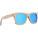 LY4U Occhiali da sole in legno da uomo e da donna Occhiali vintage con lenti polarizzate Occhiali da sole unisex con scatola 