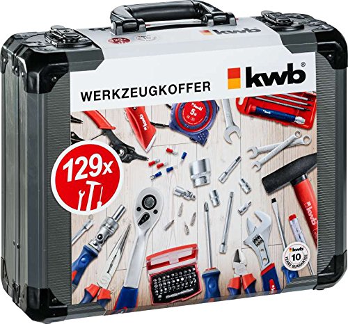 kwb Werkzeugkoffer 370780 (129-teiliger Inhalt, ideal für den ambitionierten Hausgebrauch, im stabilen Alukoffer) - 25