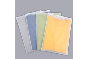 Svaldo Bolsas para Ropa Viaje, 100 Piezas 25 * 35cm Bolsas Plastico Pequeñas, Organizador Plastico Esmeriladas para Ropa, Bikini, Calcetines (Sin Orificios de Ventilación)