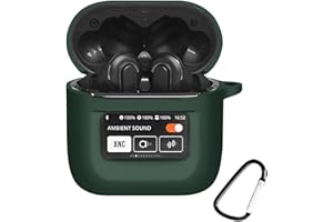 SEIAIYG Etui do JBL Tour Pro 2, lekkie, miękkie, silikonowe, odporne na wstrząsy, etui ochronne na słuchawki z karabińczykiem do JBL Tour Pro 2 (zielony)