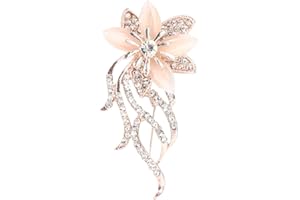 TIIYEE Cristallo Strass Spilla Spille Spilla Fiore Donna Spilla Bouquet di Cristallo Spilla Lega Moda Spille Vestiti Decorazione per Fai da Te Festa di Nozze Applique Artigianato Decor