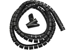 Maclean MCTV-676 organizer na kable ochrona kabli, organizer na kable, obudowa na kabel 2 m (czarny)