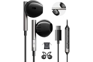 AILZPXX Auriculares USB C para Samsung Galaxy S24 S23 S25 Ultra S22 A54 A55 5G Auriculares Tipo C con Cable Micrófono Control Volumen Cascos USB C para iPhone 15 16 Pro MAX Google Pixel 8 7 Xiaomi 14